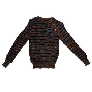 Vintage Women Long Sleeve Knitted Sweater Multi-Color size Medium